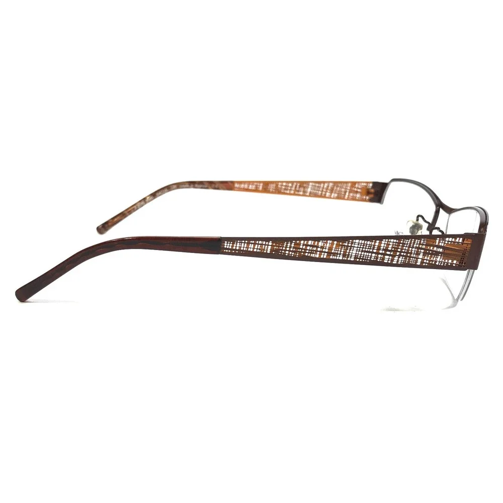 J.F. Rey Eyeglasses Frames JF2590 9560 Matte Brown Orange Half Rim 54-15-145